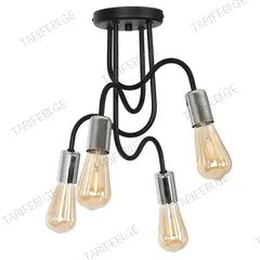 ჭაღი Luminex 8072 Dow 4 E27 15W შავი ქრომი