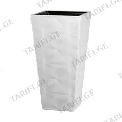ქოთანი ყვავავილის FORM PLASTIC Diva Slim square 30 თეთრი 4670-011