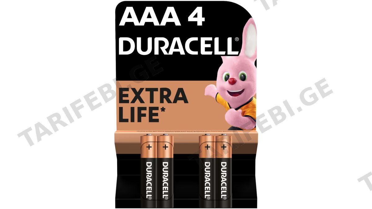 "Duracell"- Basic AAA K4-დურასელ ელემენტი ააა კ-4