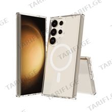 სილიკონის ქეისი Transparent Case with Magsafe Samsung Galaxy S25 Ultra