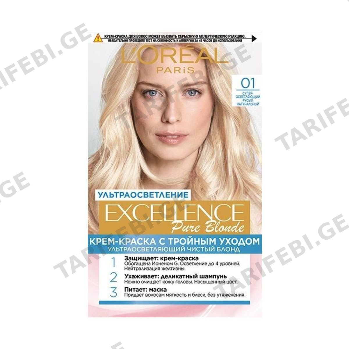 თმის საღებავი Excellence 01 ლორეალი - Loreal