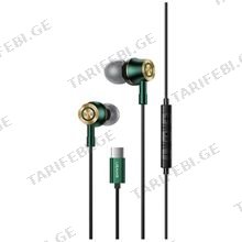 USAMS US-SJ482 EP-43 Green Type-C მობილურის ყურსასმენი