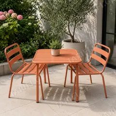 ბაღის ავეჯის კომპლექტი მაგიდა 70x70x75.2 სმ სკამი 55x56x83 სმ