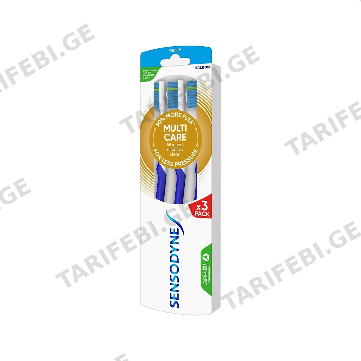 კბილის ჯაგრისი Multicare საშუალო 3 ცალი სენსოდინი - Sensodyne