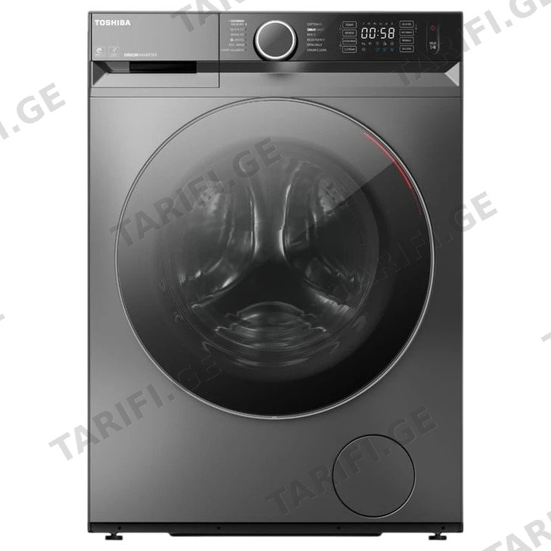 სარეცხი მანქანა TOSHIBA TW-BK100GF4UZ(SK) 9 კგ, 1400 ბრ/წთ, ორთქლის ფუნქციით Dark Gray