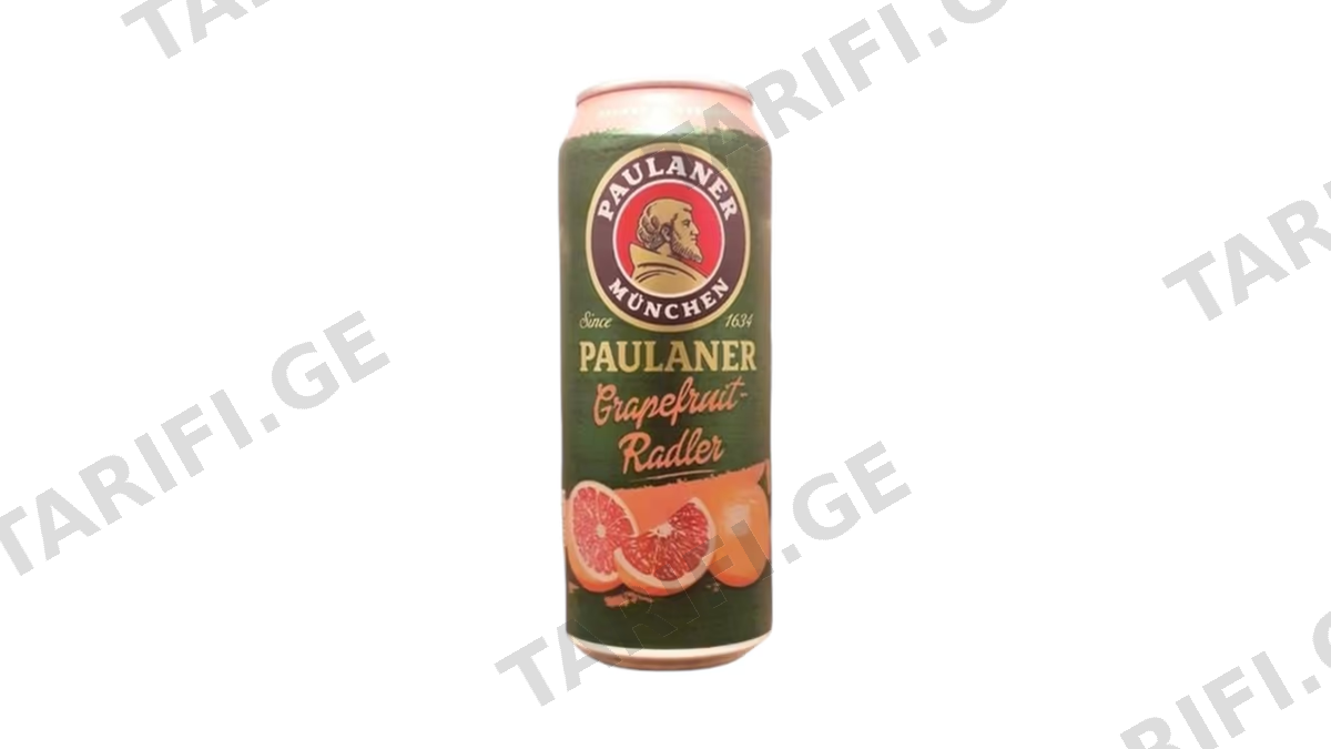 Paulaner - გრეიფრუტ რადლერი -ლუდი 0.5 ლ (ქილა)
