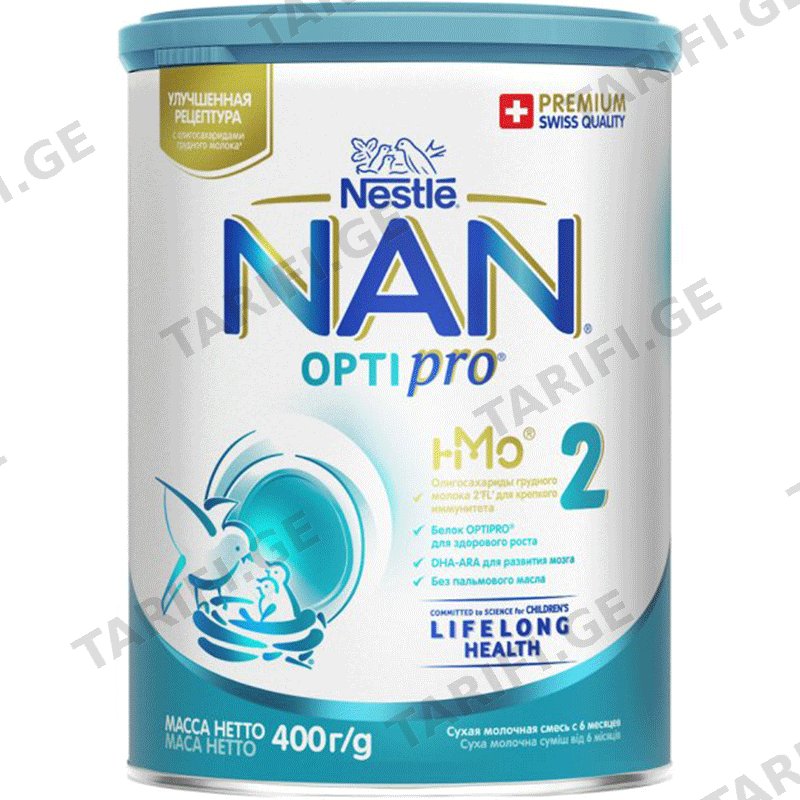 ნანი 2 (6 თვიდან) NAN 2 BLJrDHAPROBIO 12x400 GR