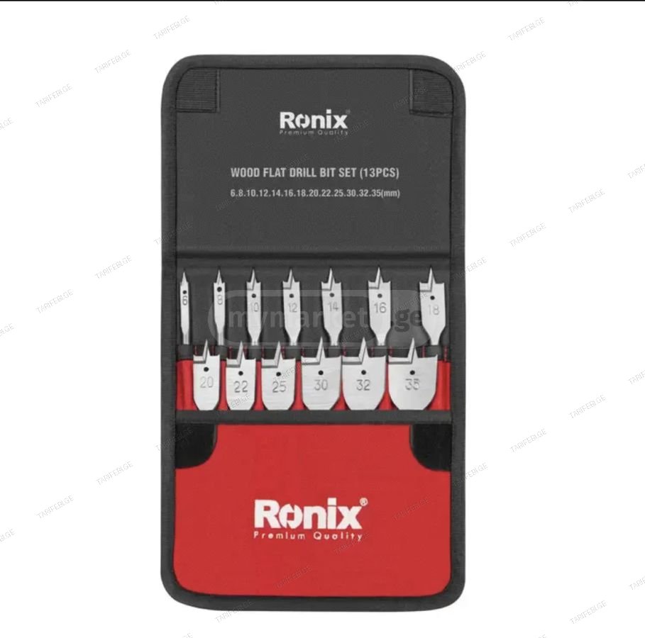ხის ბურღების ნაკრები Ronix RH-5300, 13ც.