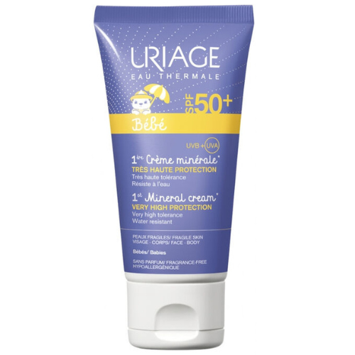 ურიაჟი - BEBE 1ST საბავშვო კრემი მზისგან დამცავი SPF50+ (მინერალური ფილტრებით) 50მლ