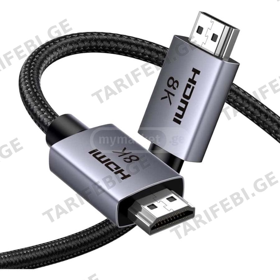HDMI კაბელი UGREEN HD171 (25908), 8K HDMI To HDMI, 1M, Grey