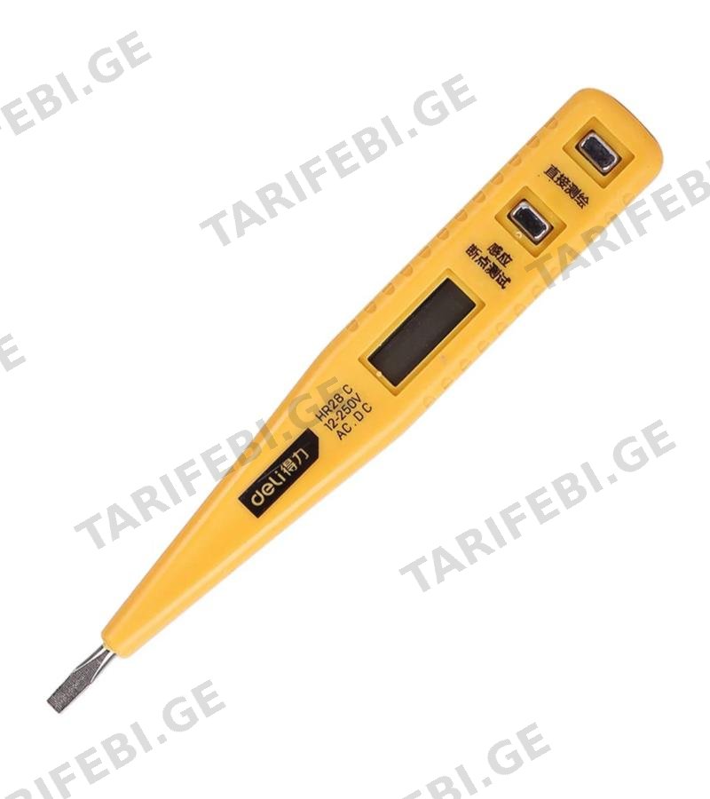 ვოლტაჟობის ტესტერი 12-250V DL8003 მწარ. deli
