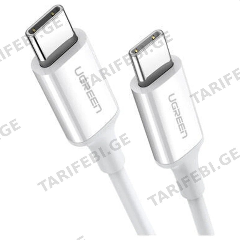 USB TYPE-C სადენი UGREEN 60520 2მ თეთრი