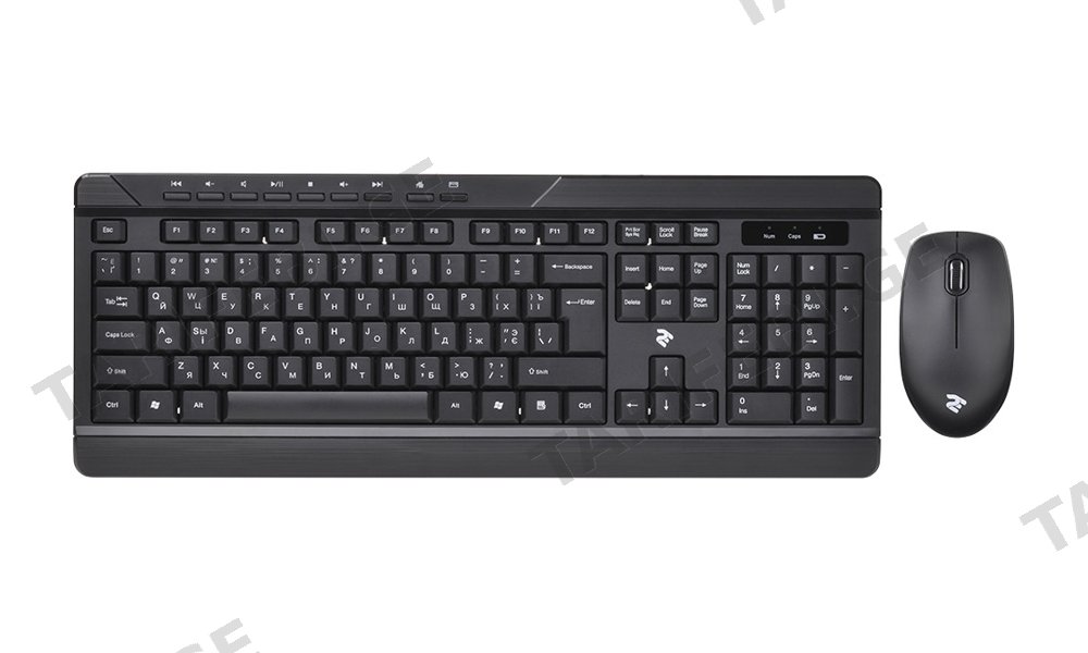 უსადენო კლავიატურა+ უსადენო მაუსი  Wireless combo 2E MK410 WL BLACK