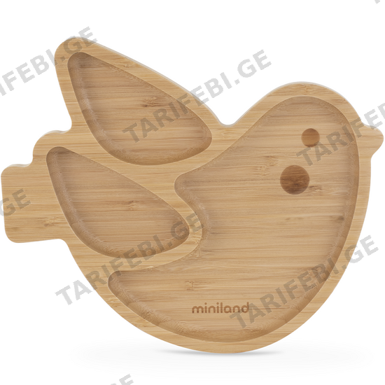 ბამბუკის თეფში MINILAND WOODEN PLATE CHICK