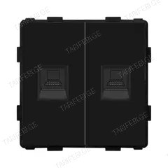როზეტი ჩარჩოს გარეშე Socket Style 2 CAT6 RJ45 Internet შავი