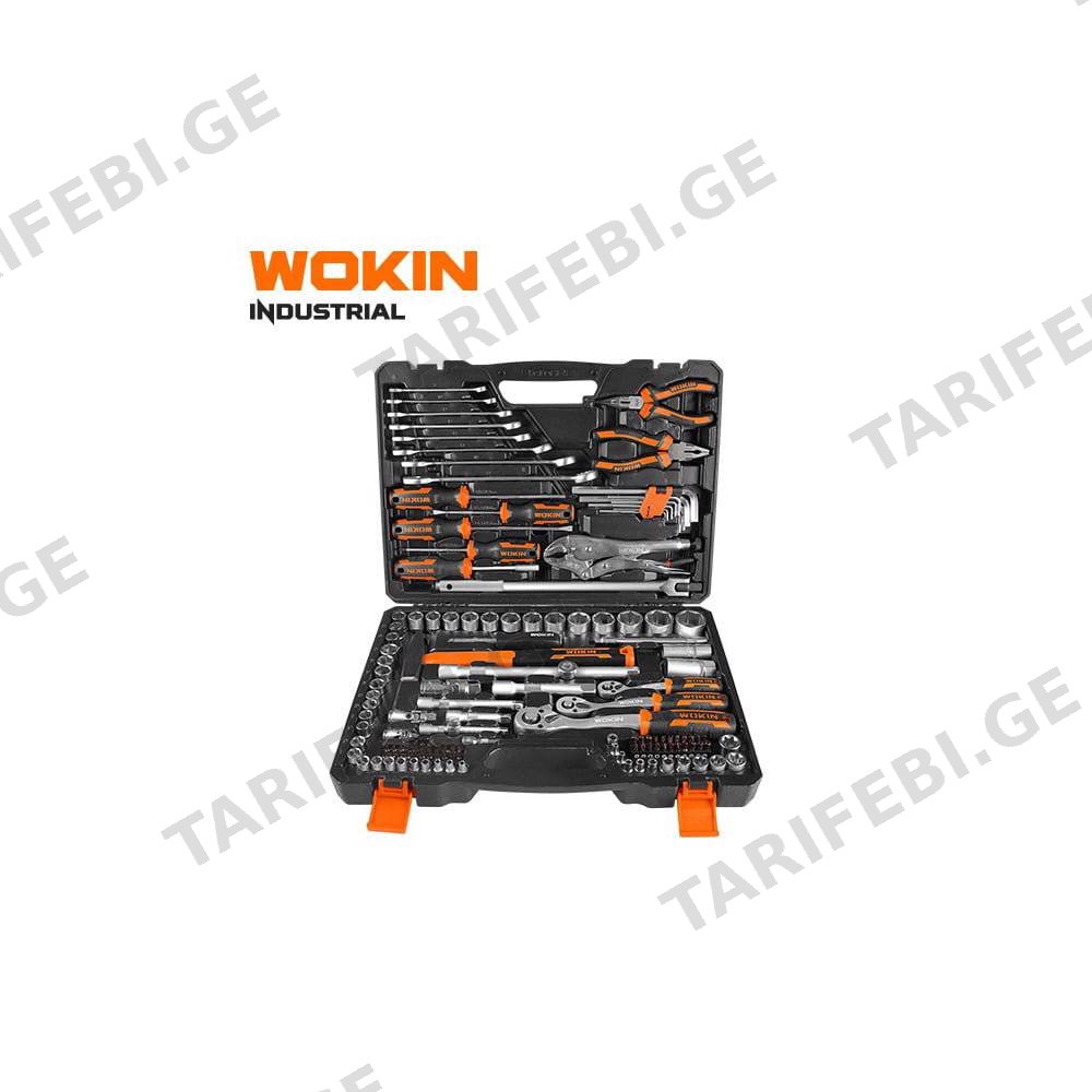 ხელსაწყოების ნაკრები Wokin 155913, 137Pcs Tool Set, Black/Silver