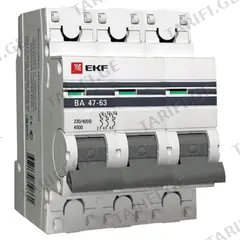 ავტომატური ამომრთველი EKF MCB4763-3-50C-PRO C50