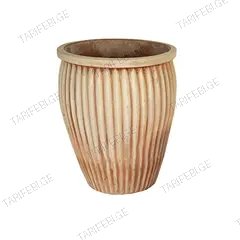 კერამიკული ქოთანი Mega Collections Whitewash Pot Vert. Rib D35H44