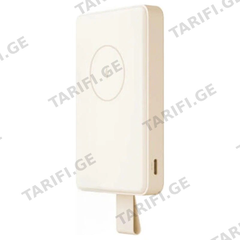 პორტატული დამტენი XIAOMI MAGNETIC POWER BANK 6000MAH BHR9074GL თეთრი