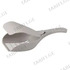 ნიჩაბი კატის ტუალეტის თავსახურით Flamingo LIDO 10x26x5სმ