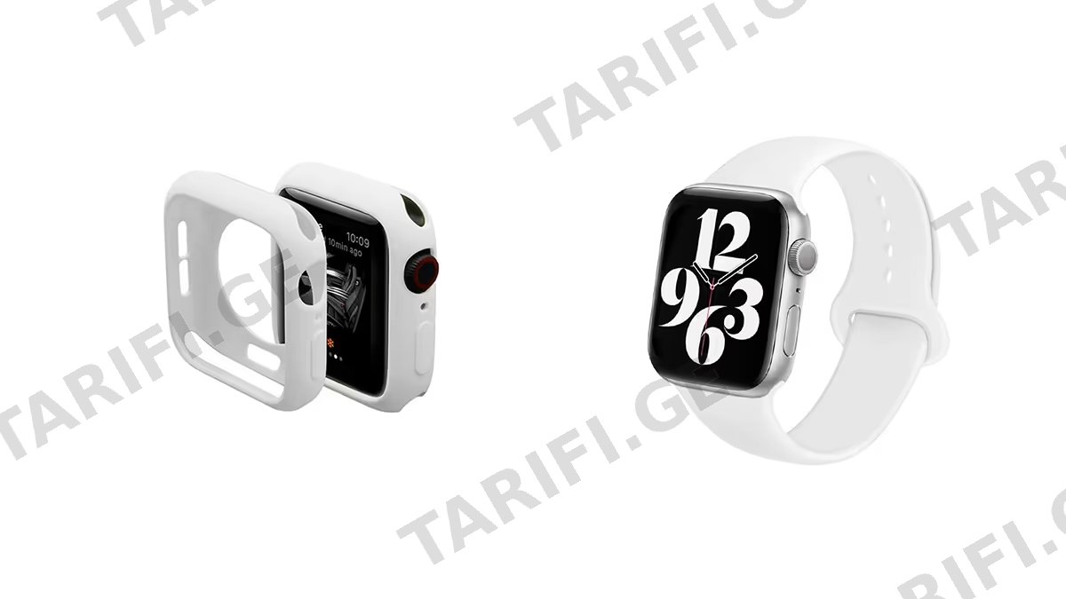 Apple Watch Band 42/44mm სამაჯური + ქეისი თეთრი