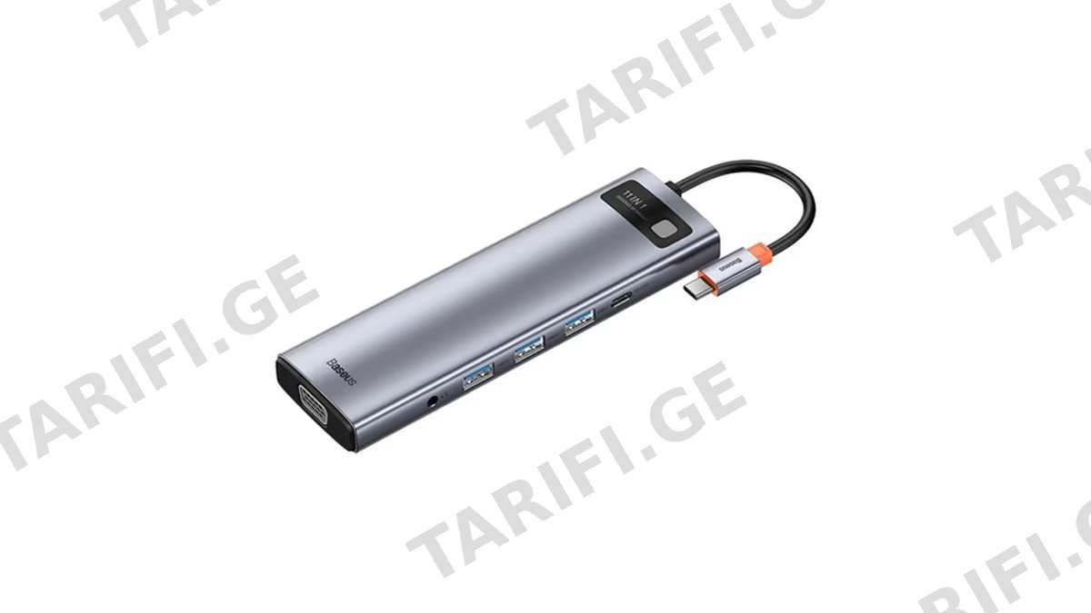 Baseus Metal Gleam Series 11 in 1 Multifunctional Type-C HUB Docking Station CAHUB-CT0G